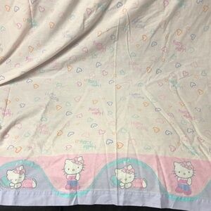 Vintage SANRIO HELLO KITTY rainbow pink Bed set: Bed sheet & Top sheet full size